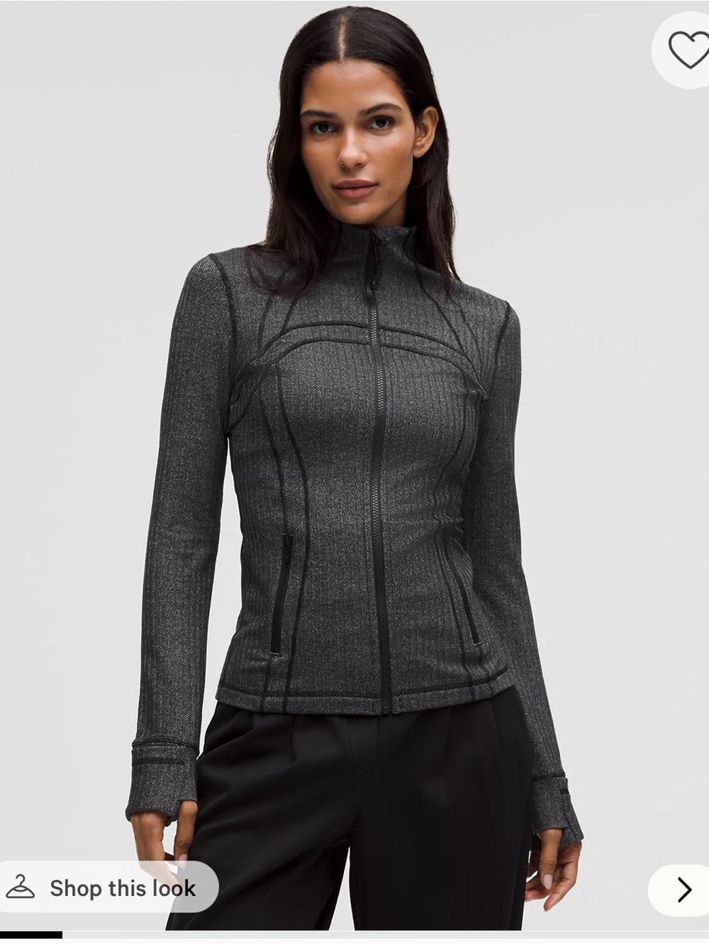 lululemon athletica Gray Herringbone define jacket